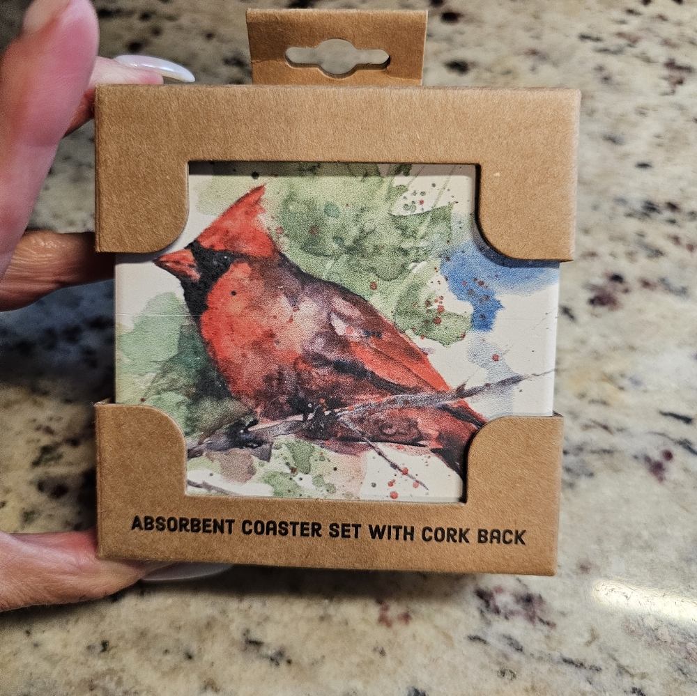 Cork cardinal coasters